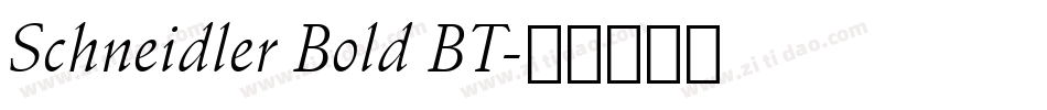 Schneidler Bold BT字体转换